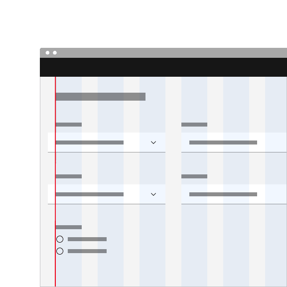 Do not align field input text to the grid and hang the container.